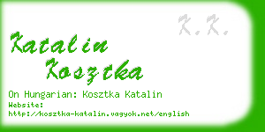 katalin kosztka business card